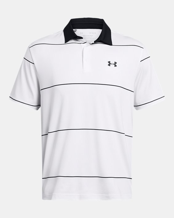 เสื้อโปโล UA Playoff 3.0 Stripe สำหรับผู้ชาย in White image number 2